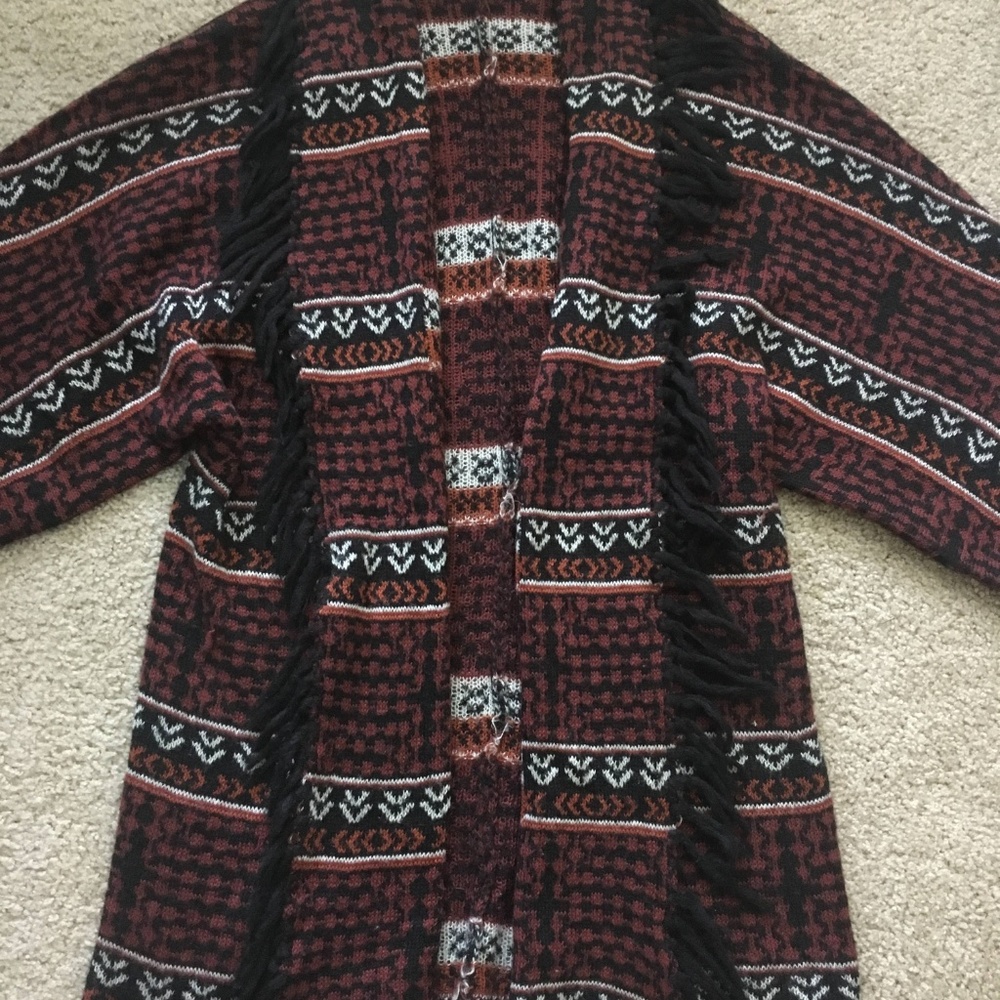 H&M Aztec Patterned Fringe Cardigan - Picture 2 of 5